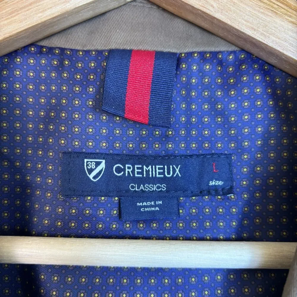 Cremieux Classic Sport Coat Blazer size Large Chocolate Brown Cotton Breathable